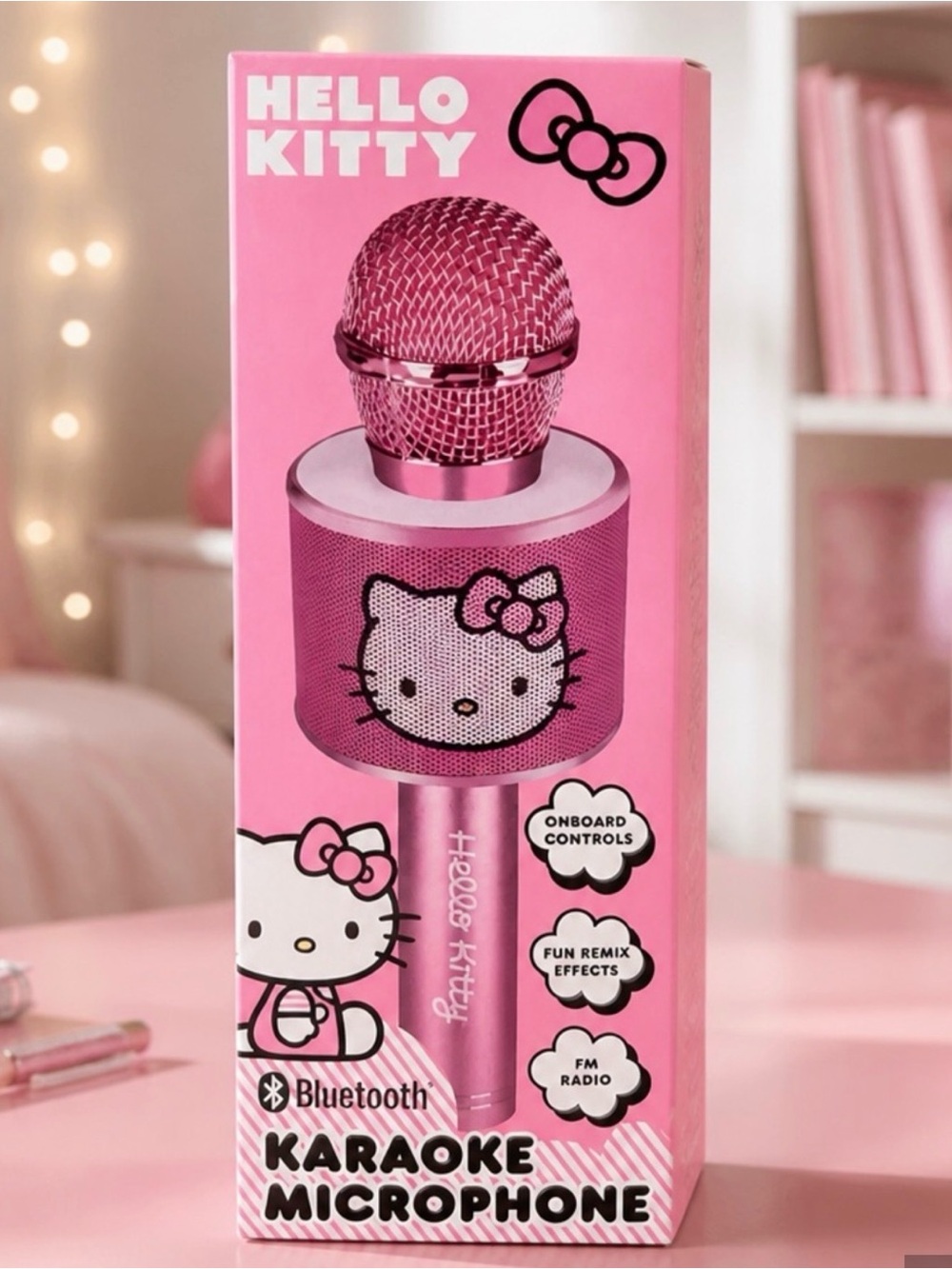 Hello Kitty Pink Wireless Bluetooth Karaoke Microphone